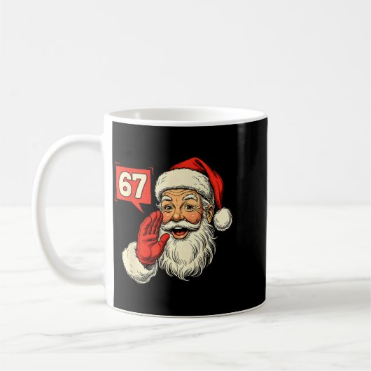 Mug 67 Meme Six Seven Santa Funny Christmas Gen Z Alph (Gauche)