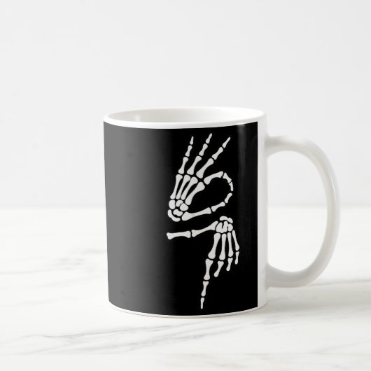 Mug 67 Meme Skeleton Hand 6 7 Halloween Six Seven  (Droite)