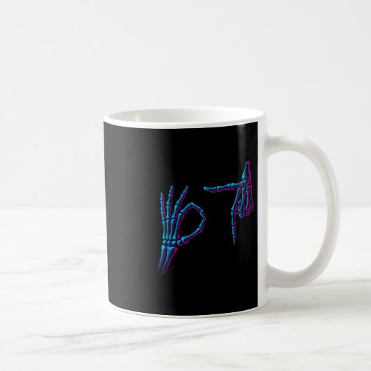 Mug 67 Meme Skeleton Hand 6 7 Halloween Six Seven Funn (Droite)