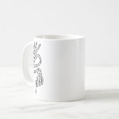 Mug 67 Meme Squelette Main 6 7 Halloween Six Sept _1 (Devant gauche)