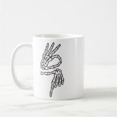 Mug 67 Meme Squelette Main 6 7 Halloween Six Sept _1 (Gauche)