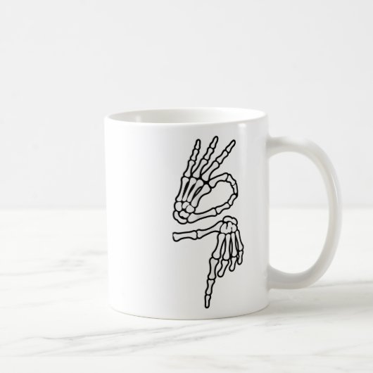Mug 67 Meme Squelette Main 6 7 Halloween Six Sept _1 (Droite)