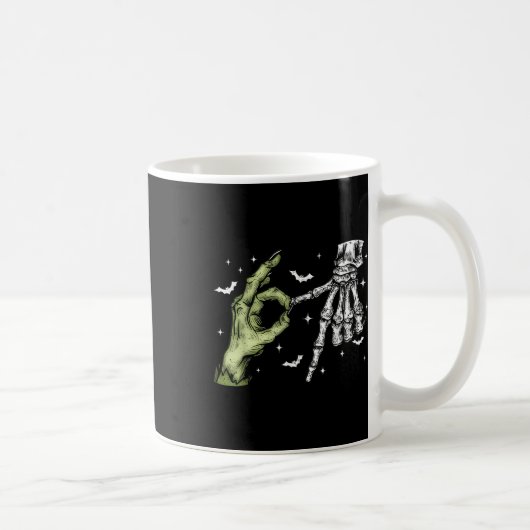 Mug 67 Meme Squelette Main Zombie 6 7 Halloween Six Se (Droite)