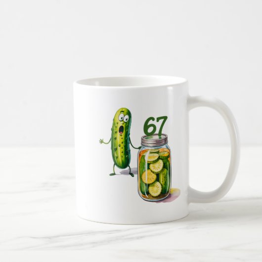 Mug 67 Meme Surprise Pickle Un Pot De Pickles Tranchés (Droite)