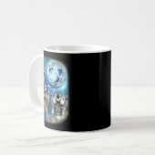 Mug 67 Meme Three Racoon Howling At The Moon 67  (Devant gauche)