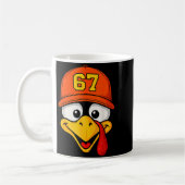 Mug 67 Meme visage de dinde Six Sept Thanksgiving 6 7 (Gauche)