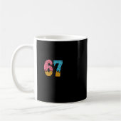 Mug 67 Number Six Seven Alpha Slang Glace Crème Goutte (Gauche)