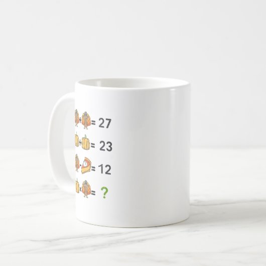 Mug 67 Opération de commande Dinde Prof de maths Actio (Devant gauche)