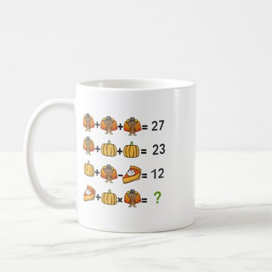 Mug 67 Opération de commande Dinde Prof de maths Actio (Gauche)