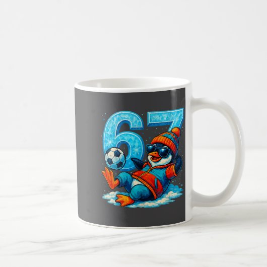 Mug 67 Penguin Soccer Funny Winter Meme Gift  (Droite)