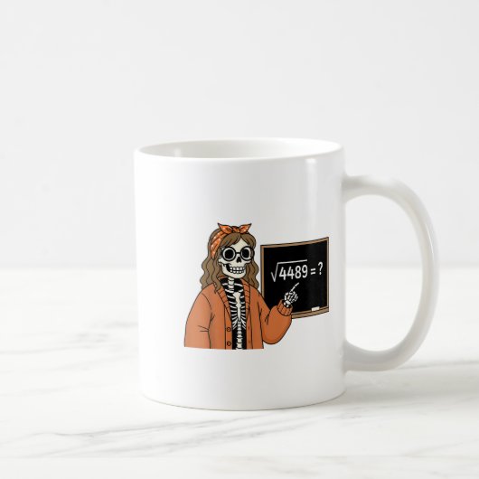 Mug 67 Prof de maths Squelette Halloween Racine 4489 D (Droite)
