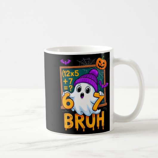 Mug 67 Prof Halloween Fantôme Six Sept Mème Math Humou (Droite)