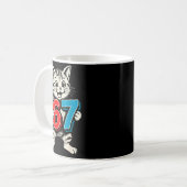 Mug 67 Six Seven 6 7 Chat Drôle (Devant gauche)