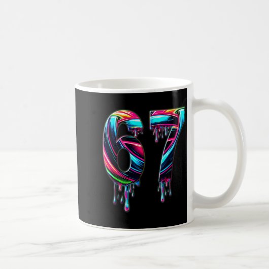 Mug 67 Six Seven 6 7 Création de Mème Drôle 6 7 (Droite)