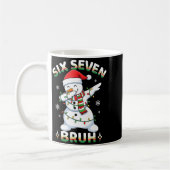 Mug 67 Six Seven Bruh Meme Funny Dabbing Snowman Chris (Gauche)