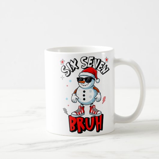 Mug 67 Six Seven Christmas Bruh Snowman Funny Kids Boy (Droite)
