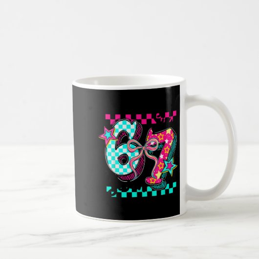Mug 67 Six Seven Coquette Bow Funny Meme Number Slang (Droite)