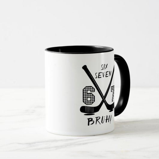 Mug 67 Six Seven Funny Meme Brain Rot Meme (Devant droit)