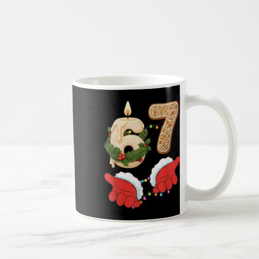 Mug 67 Six Seven Mème Bougie de Noël Gingerbread Gen (Droite)