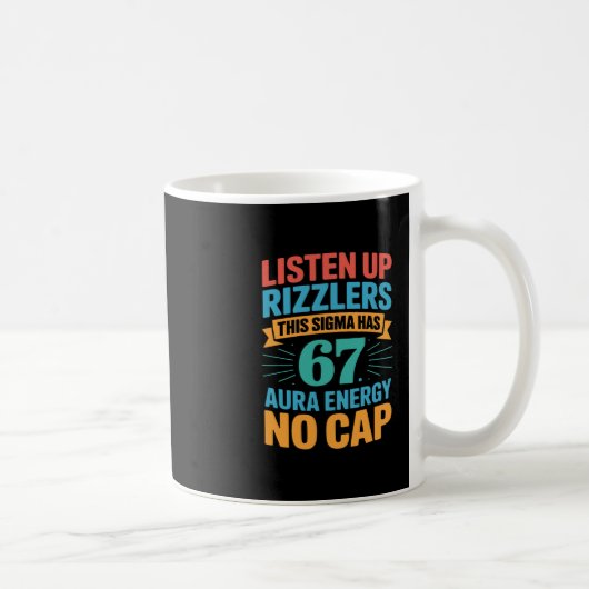 Mug 67 Six Seven Obtenir Sendy Conception de Mème Drôl (Droite)