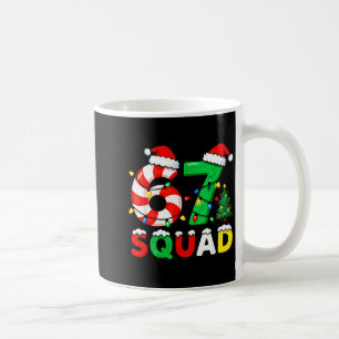 Mug 67 Squad Noël Canne de Bonbon Six Sept Mème Noël