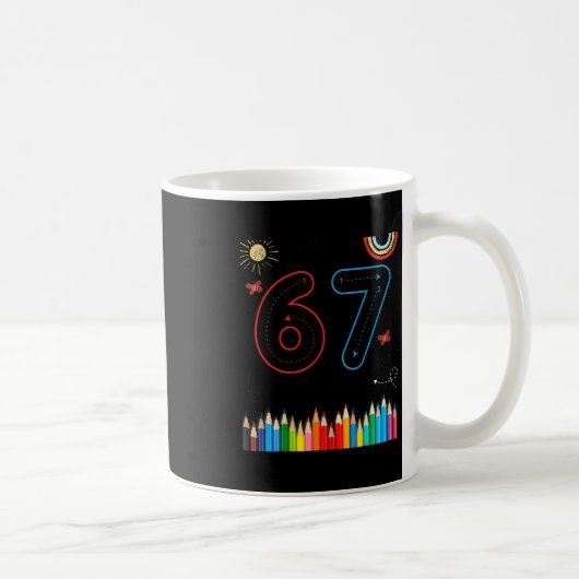 Mug 67 Tracing Funny Meme Enseignants d'école élémenta (Droite)