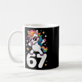Mug 67 Unicorn Dabbing Six Seven Meme Funny  (Gauche)