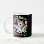 Mug 67e jour d'école 67 jours plus intelligent Licorne (Gauche)