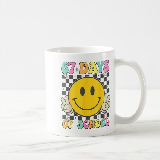 Mug 67th Day Of School 100th Day Teacher Kids Six Seve (Droite)