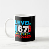 Mug 67th Day Of School Gamer Level 67 Days Unlocked 6 (Gauche)