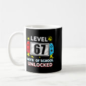 Mug 67th Day Of School Level 67 Days Of School Unlocke (Gauche)