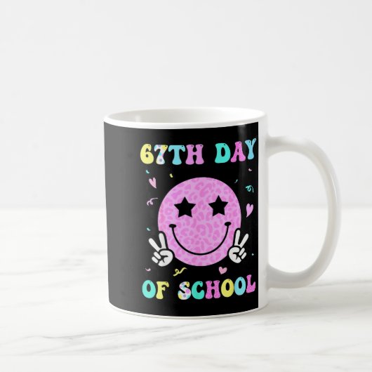Mug 67th Day Of School Smile Face Six Seven Meme Girls (Droite)
