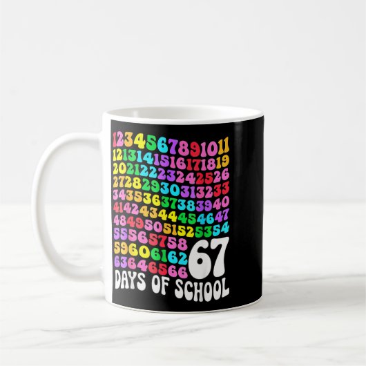 Mug 67th Day Of School Teacher 67 Days Math Numbers  (Gauche)