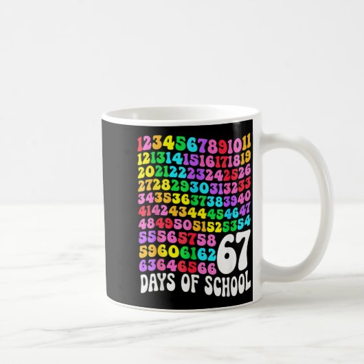 Mug 67th Day Of School Teacher 67 Days Math Numbers  (Droite)
