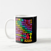 Mug 67th Day Of School Teacher Kids 67 Math Numbers 10 (Gauche)