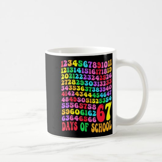 Mug 67th Day Of School Teacher Kids 67 Math Numbers 10 (Droite)