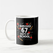 Mug 67th Day Of School Teacher Kids 67 Math Numbers 10 (Gauche)