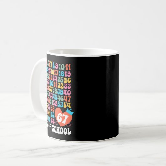 Mug 67th Day Of School Teacher Kids Funny Six Seven 10 (Devant gauche)