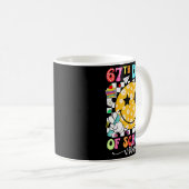 Mug 67th Day Of School Vibes 67 Days Smarter Teacher B (Devant droit)