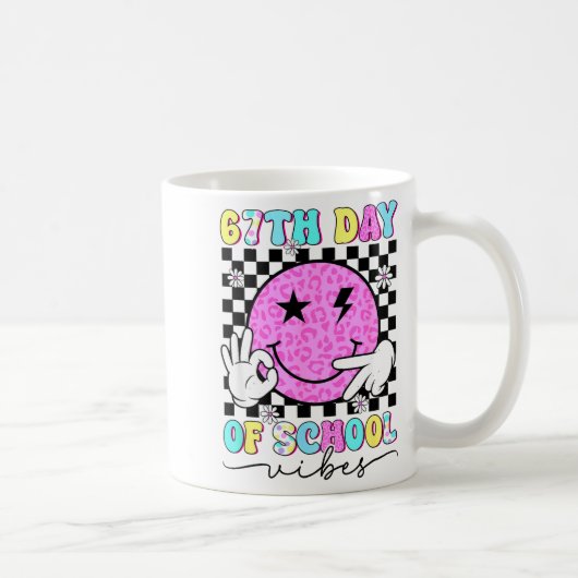 Mug 67th Day Of School Vibes Funny Six Seven 67 Meme (Droite)