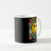 Mug 67th Day Of School Vibes Funny Six Seven 67 Meme S (Devant droit)