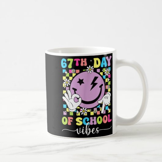 Mug 67th Day Of School Vibes Funny Six Seven 67 Meme S (Droite)