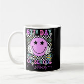 Mug 67th Day Of School Vibes Groovy Retro 100 Days Of (Gauche)