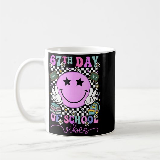 Mug 67th Day Of School Vibes Shirt 67 Days Smarter Smi (Gauche)