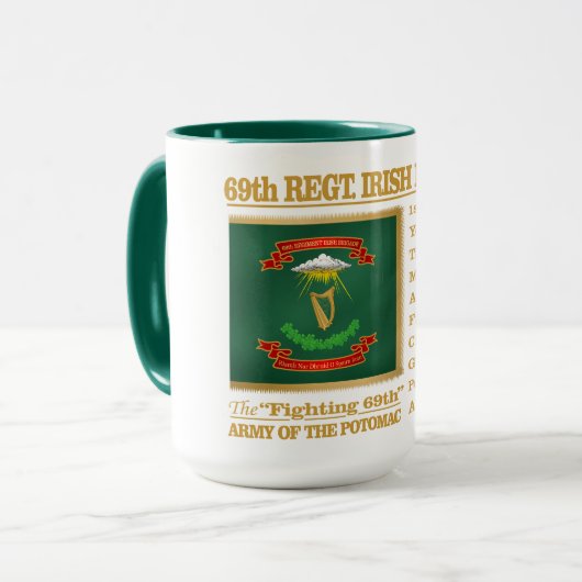 Mug 69e régiment, brigade irlandaise (BH) (Devant gauche)
