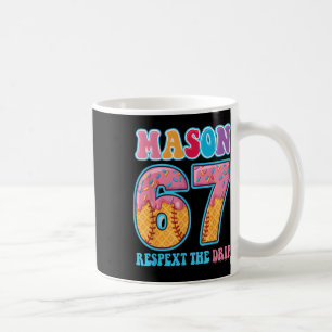 Mug 6 7 Baseball Mason Drip Numéro 67 Joueur Ou 67e An