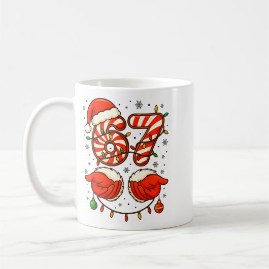 Mug 6-7 Christmas Squad Funny 67 Six Seven Meme Xmas 6 (Gauche)