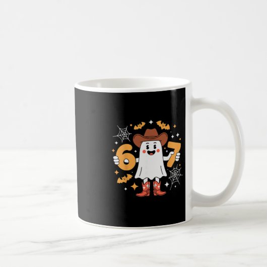 Mug 6 7 Halloween Ghost 67 Meme Gen Alpha Six Seven  (Droite)
