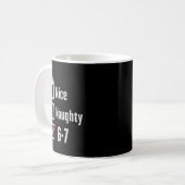 Mug 6-7 Meme Brain Rot Nice Naughty 67 Funny Christmas (Devant gauche)