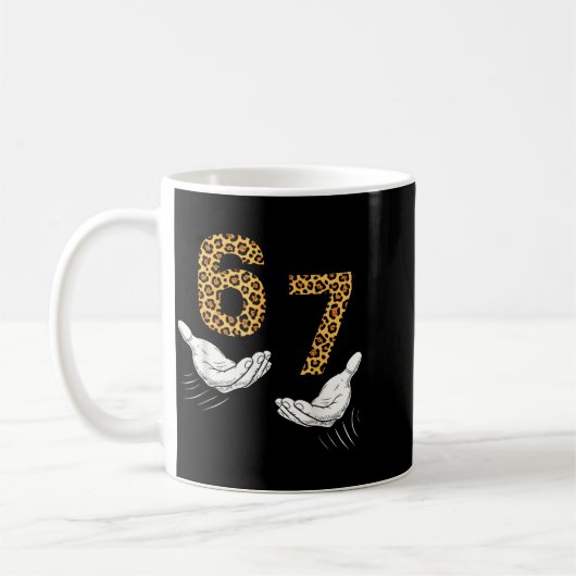 Mug 6-7 Meme Leopard Cheetah Cool Six-seven Funny  (Gauche)